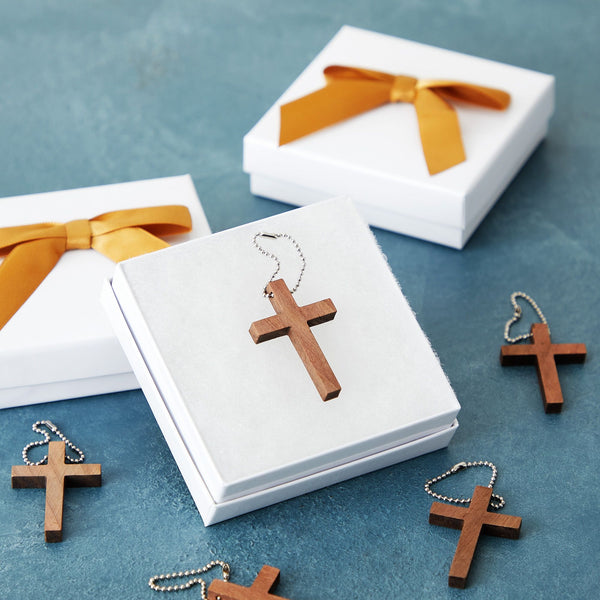 Bright Creations 50Pack Mini Wooden Cross Keychains Bulk for Christia BrightCreationsOfficial