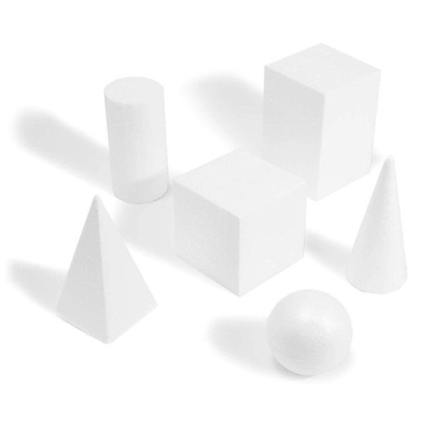 Bright Creations 48 Pieces White Foam Shapes for Kids Crafts with