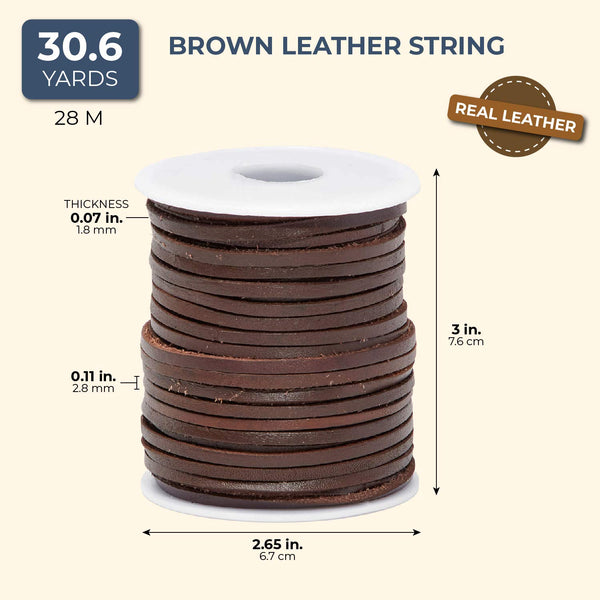 Flat Faux Leather Cord for Jewelry Making, Faux Suede Beading String (Dark  Brown, 30.5 Yd), PACK - Kroger