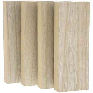 Unfinished Wood Squares for Crafts, 1 Inch Thick (6x6 in, 4 Pack)