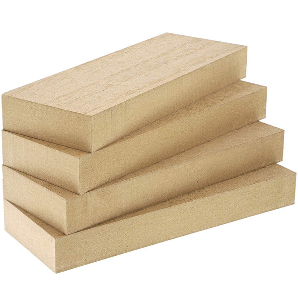 6 Pack Thick Wooden Blocks Unfinished MDF Wood Squares for Crafts