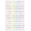 Music Note Stickers, Sticker Sheets (Rainbow, 18 Sheets, 3000 Pieces)