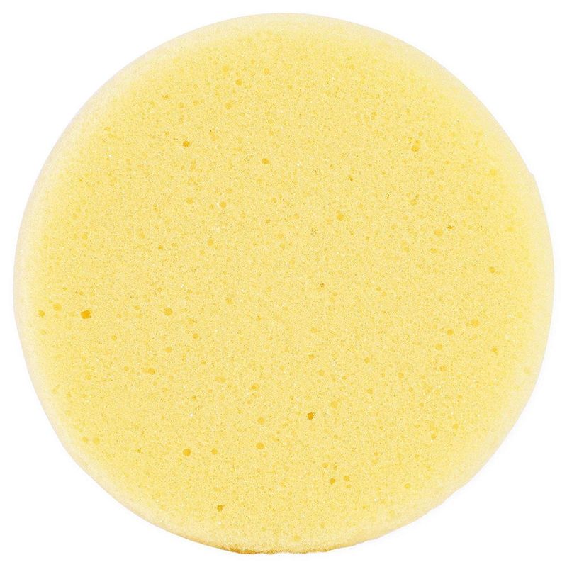 Round Synthetic Sponges for Painting & Crafts (3.5 x 1 in, Light Yellow, 20 Pack)