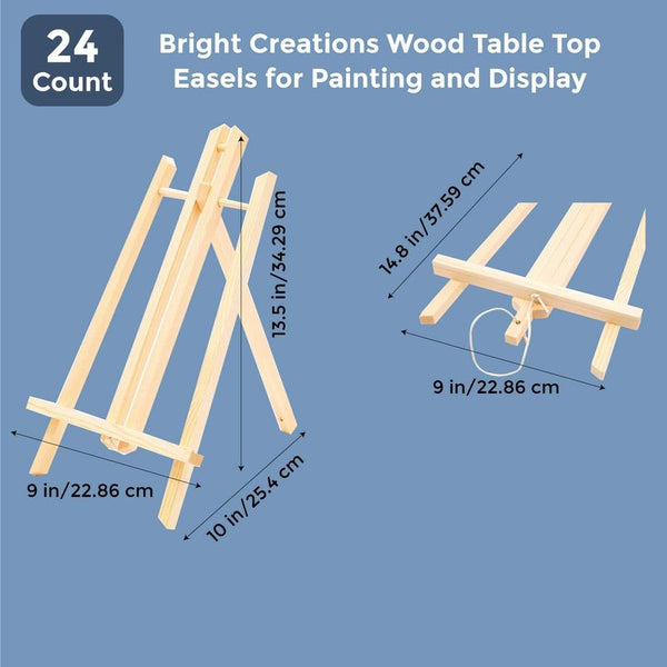Wooden Mini Easel Stand for Desk or Tabletop (9 x 13.5 Inches, 24 Coun –  BrightCreationsOfficial