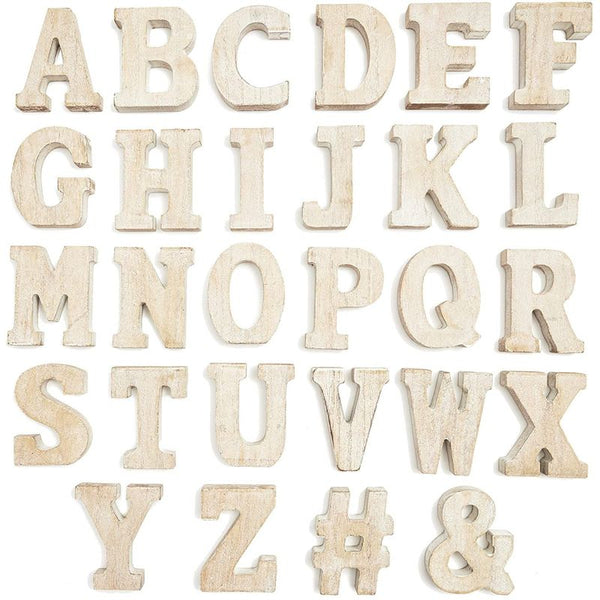 Standing Wooden Alphabet Letters for DIY Crafts, Farmhouse Wall