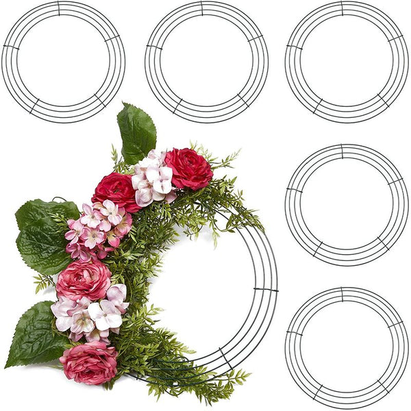 Bright Creations Wreath Frames for Crafts, Wooden Floral Craft Rings (11.5 in, 4 Pack)