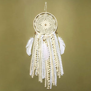 Bright Creations Dream Catcher Kit for DIY Crafts, Wall Decor and Supplies (8 x 25 in, Beige)