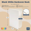 Blank Board Book for Kids, Hardcover (White, 8 x 11 In, 2 Pack)