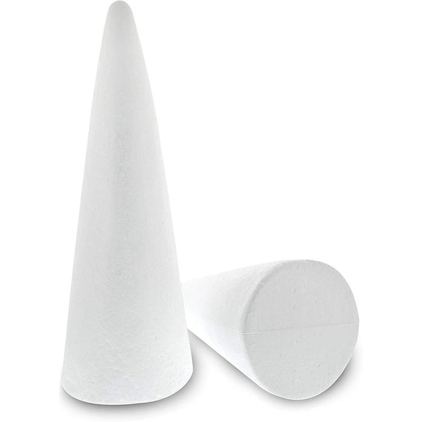 Foam Cones, Arts and Crafts Supplies (White, 3.8 x 9.5 in, 6-Pack) –  BrightCreationsOfficial