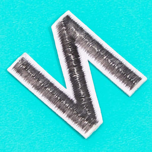 Black Alphabet Letter and Number Iron On Patches for Applique, Sewing, and Crafts (1 in, 82 Pieces)