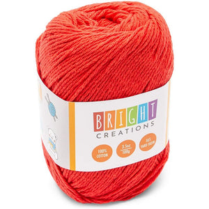 Red Cotton Skeins, Medium 4 Worsted Yarn for Knitting (330 Yards, 2 Pack)
