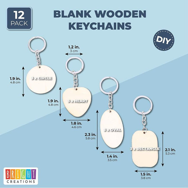 10 Acrylic Keychain Blanks, Clear DIY Rectangles, 10 Rings (3 in, 20  Pieces) 
