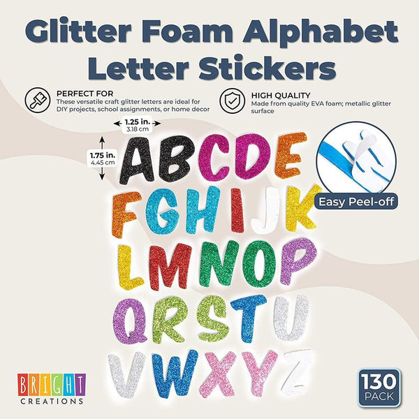 Craspire EVA Self-Adhesive Letter Foam Stickers, Alphabet Learning