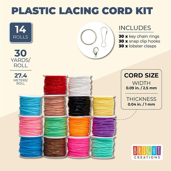 Lanyard Making Kit, Plastic String for Bracelets, Necklaces with Keych –  BrightCreationsOfficial