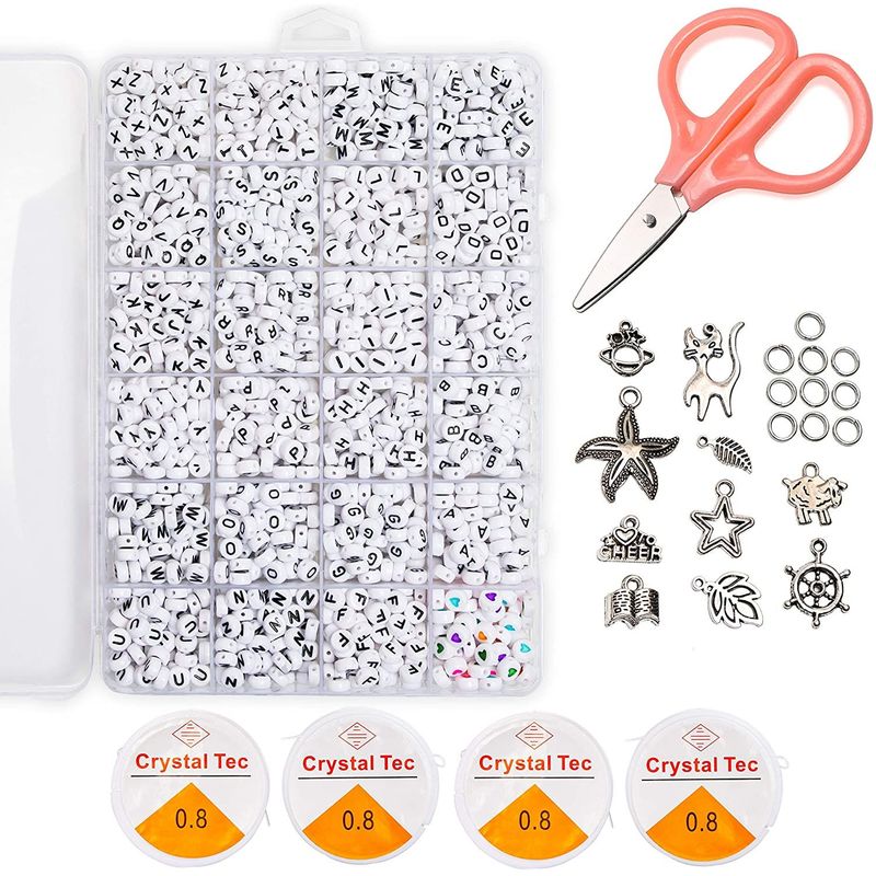 Jewelry Making Supplies, Alphabet Beads and Charms (5,026 Pieces Total)