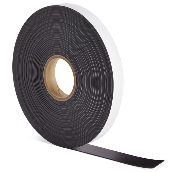 Magnetic Strips Tape with Adhesive Backing, 0.5 in x 12 ft, Flexible Sticky Magnet for Crafts, Peel and Stick Roll