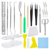 Craft Weeding Tools for Vinyl, 22-Piece Kit with Acrylic Stand, Weed Accessories for Scrapbooks, Silhouettes, Cameos, Lettering (Stainless Steel, Wood)