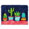 5-Piece Cactus Latch Rug Hooking Kits for Beginners, DIY Crafts (20 x 15 In)