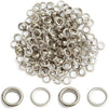 Silver Metal Grommets, Eyelet Rings (0.8 in, 300 Pieces)