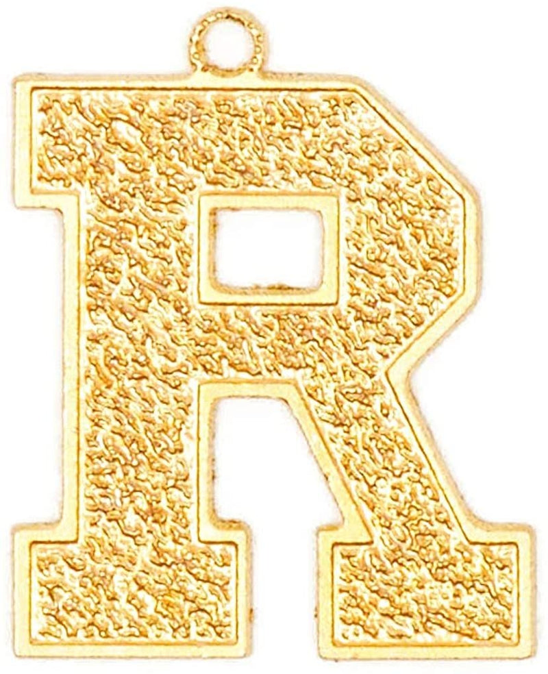 Gold Letter Pendant Charms for Jewelry Making and Crafts (Gold, 26 Pack)