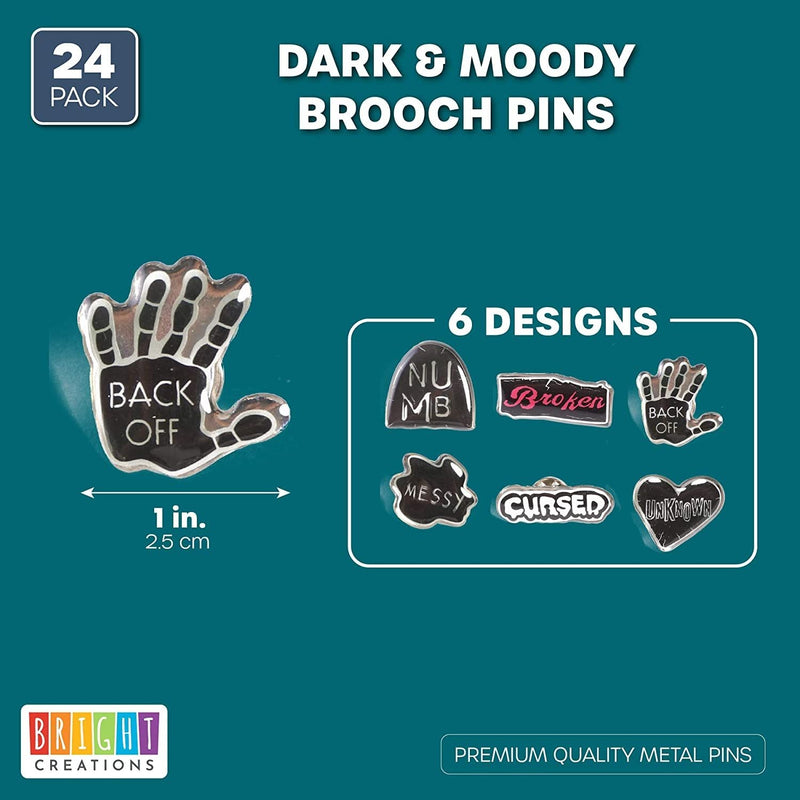 Trendy Brooch Lapel Pins (24 Pack)