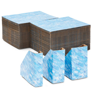 100 Pack Blue Picture Frame Corner Protectors for Shipping Art, Adjustable Cardboard Edges for Moving (Fits 1", 1.5", 2.2" Frames)