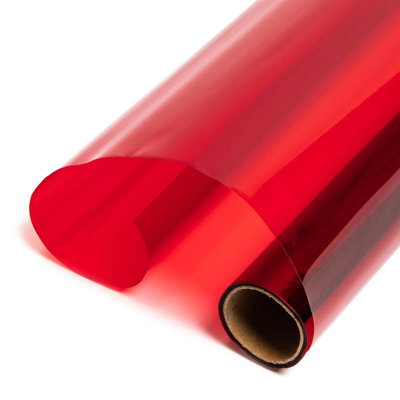 Clear Red Cellophane Gift Wrapping (17 in x 10 Feet, 4 Pack)
