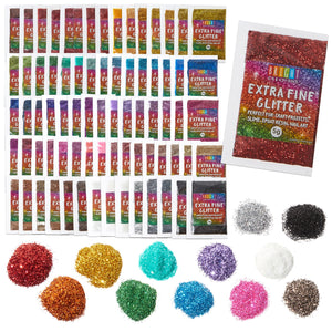 80 Colors Ultra Fine Glitter for Crafts, Resin, Nails, Epoxy, Slime (5 Grams Per Packet)