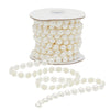 White Half Bead String of Pearls for Jewelry Making, Arts and Crafts (10mm, 10 yards)