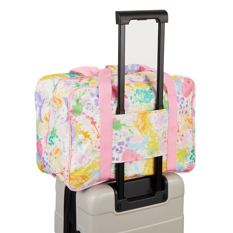 Pastel Watercolor Sewing Machine Carrying Case and Accessories Organizer (18.1 x 9.4 x 12.2 In)