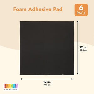 6 Pack Adhesive 1/2" Thick Neoprene Rubber Sheets, 12"x12" Sponge Foam Pads for DIY Cosplay