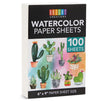 100 Sheets Cold Press Watercolor Paper for Artists and Beginners (6 x 9 in)