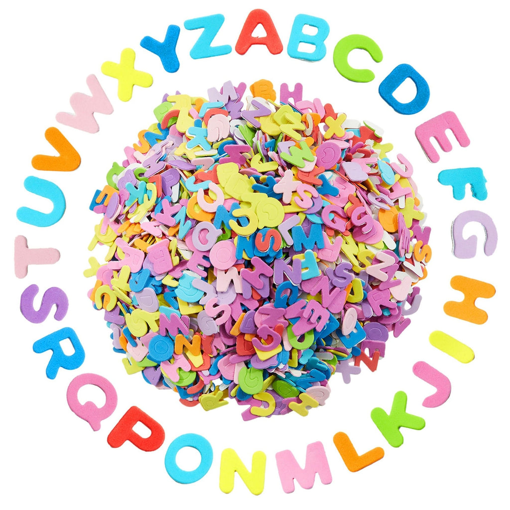 1560-Pieces Foam Letter Stickers for Crafts, 60 Sets of Self-Adhesive A-Z Alphabet Letters (12 Colors, 0.87 in)