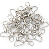 Bright Creations Keychain Bulk Set, Swivel Hooks, D Rings and Slide Buckles (Silver, 72 Pieces)