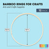 Bamboo Rings for Crafts, Macrame, and Dreamcatchers (9 in, 12 Pack)