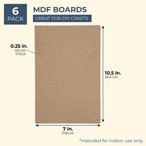 Mdf Board, 7 X 10.5 inches (6 Pack)