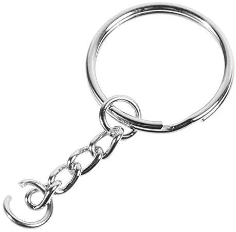 Acrylic Heart Keychain Blanks with Metal Rings for DIY Crafts (3x2.75 In,  10 Pack)