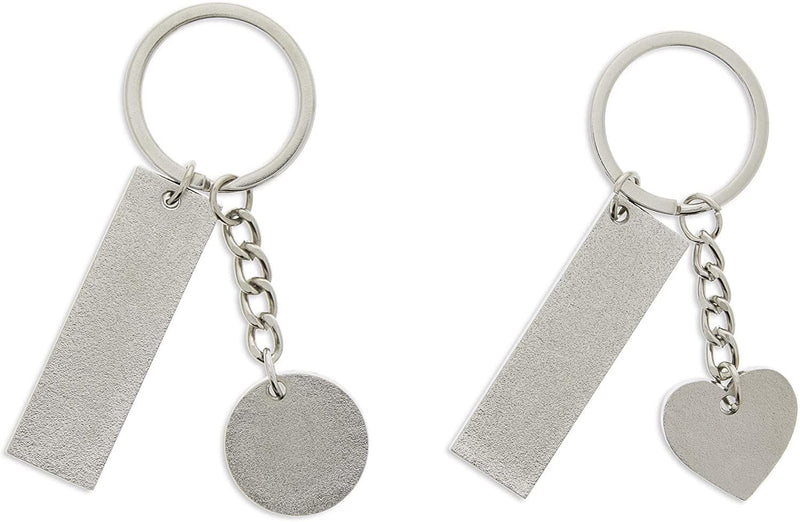 Couples Keychains for Him and Her, I Love You in 2 Designs (6 Pack)