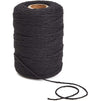 2mm Black Cotton String for Crafts, Gift Wrapping, Macrame (218 Yards)