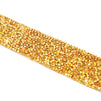 7 Rolls Crystal Rhinestone Adhesive Strips for Crafts, Decor, Gifts (4 Sizes, Gold)
