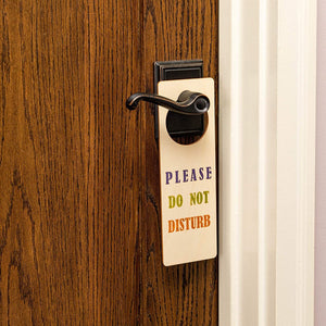 Wooden Door Knob Hanger, Please Do Not Disturb (3.25 x 9.5 in, 12-Pack)