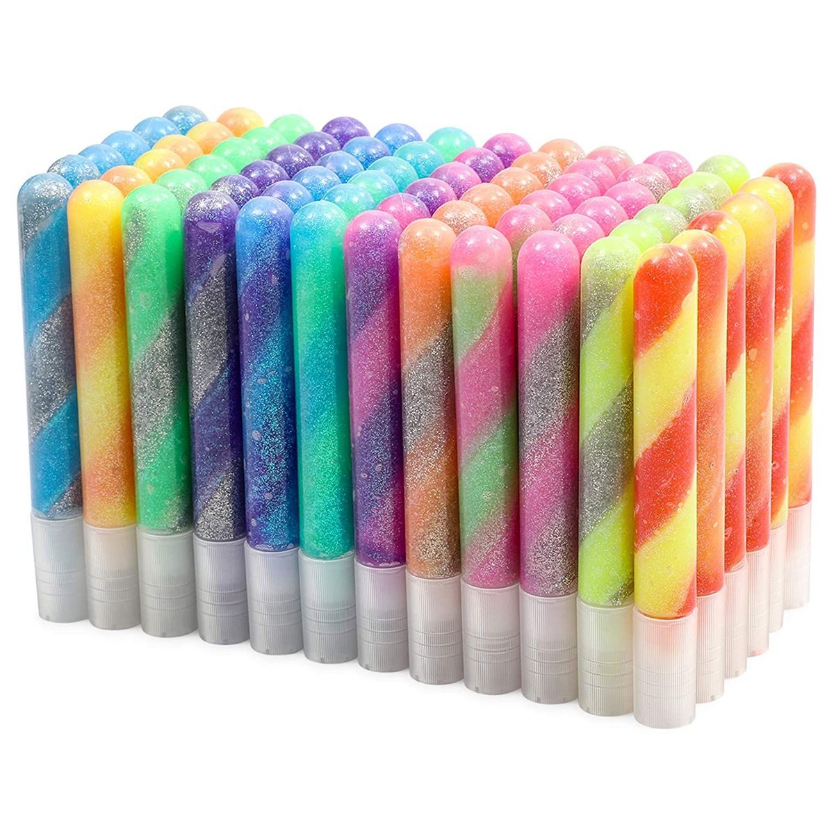 Glitter Glue Gel Pens for Kids, Bulk Set, 12 Rainbow Swirl Colors (72 –  BrightCreationsOfficial