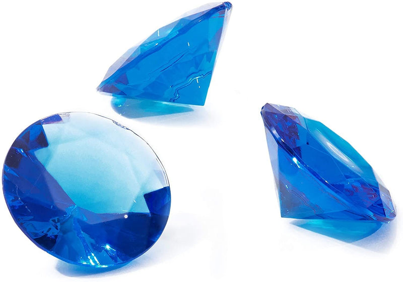 Bright Creations Diamond Acrylic Gems, Vase Fillers (Blue, 150 Pieces)