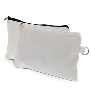 White Travel Makeup Bag for Women (9 x 5 in, 10 Pack)