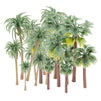 Miniature Palm Trees, Model Trees for Dioramas, Crafts (2 Styles, 8 Sizes, 32 Pieces)