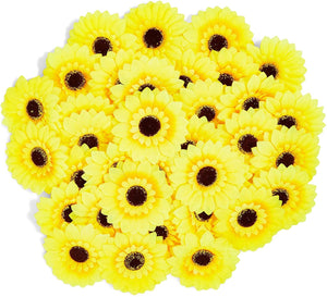 Bright Creations Artificial Silk Sunflower Heads for Decorations (36 Pack)