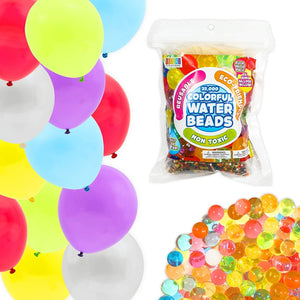 25,000 Beads Water Beads with 10 Balloons for Kids, Sensory Toys