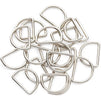 20 Pack Metal D Rings, Snap Hooks Clip for DIY Crafts Sewing, 1 inch, Silver