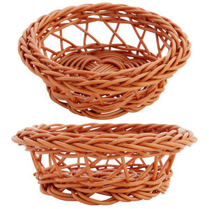 24 Pack Small Woven Basket Set, 3.1x1.2 Inches, Bulk Mini Wicker Baskets for Favors