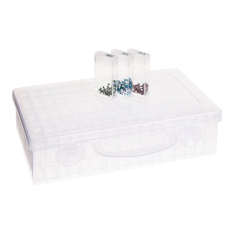 Clear Plastic Jewelry Box Organizer with 216 Label Stickers